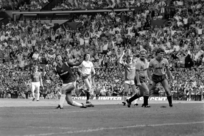 Framed Print : Manchester United 1 v. Watford 1. August 1984 MF17-18-027 Framed Print : Manchester United 1 v. Watford 1. August 1984 MF17-18-027