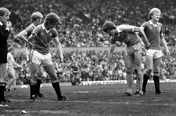 Manchester United 2 v. Stoke City 0. Division 1 Football. May 1982 MF07-02-031