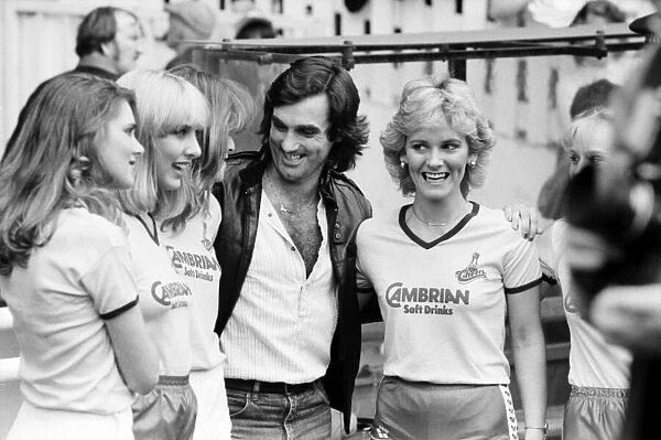 Manchester United 2 v. Stoke City 0. Division 1 Football. George Best with girls