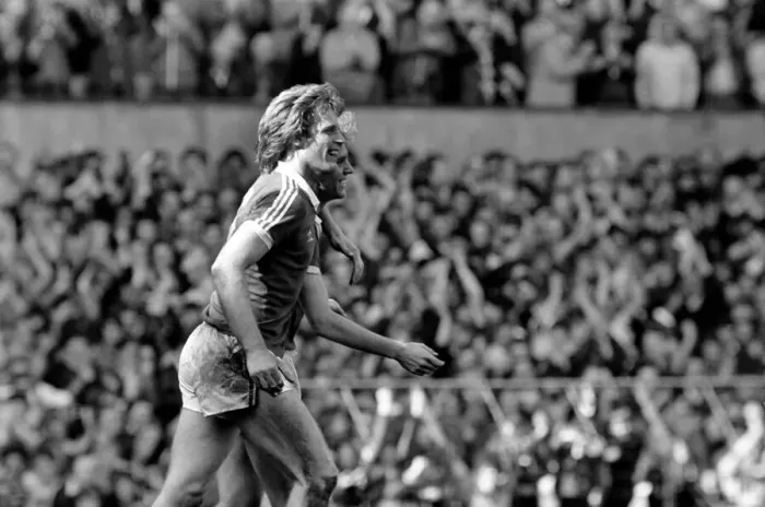 Framed Print : Manchester United 2 v. Tottenham Hotspur 0. April 1982 MF06-32-076 Local Caption Framed Print : Manchester United 2 v. Tottenham Hotspur 0. April 1982 MF06-32-076 Local Caption