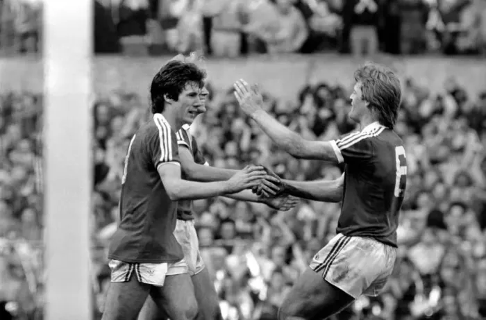 Framed Print : Manchester United 2 v. Tottenham Hotspur 0. April 1982 MF06-32-048 Local Caption Framed Print : Manchester United 2 v. Tottenham Hotspur 0. April 1982 MF06-32-048 Local Caption