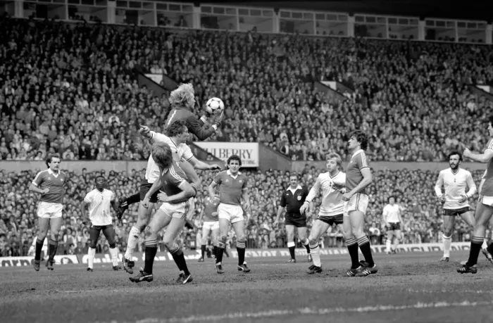 Framed Print : Manchester United 2 v. Tottenham Hotspur 0. April 1982 MF06-32-011 Local Caption Framed Print : Manchester United 2 v. Tottenham Hotspur 0. April 1982 MF06-32-011 Local Caption