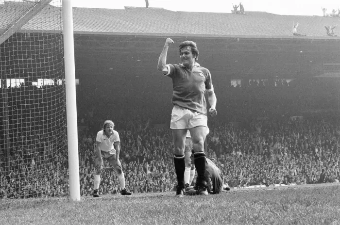 Framed Print : Manchester United 4-0 Blackpool, Division Two League match at Old Trafford, Manchester