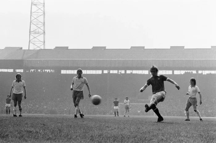 Framed Print : Manchester United 4-0 Blackpool, Division Two League match at Old Trafford, Manchester Framed Print : Manchester United 4-0 Blackpool, Division Two League match at Old Trafford, Manchester