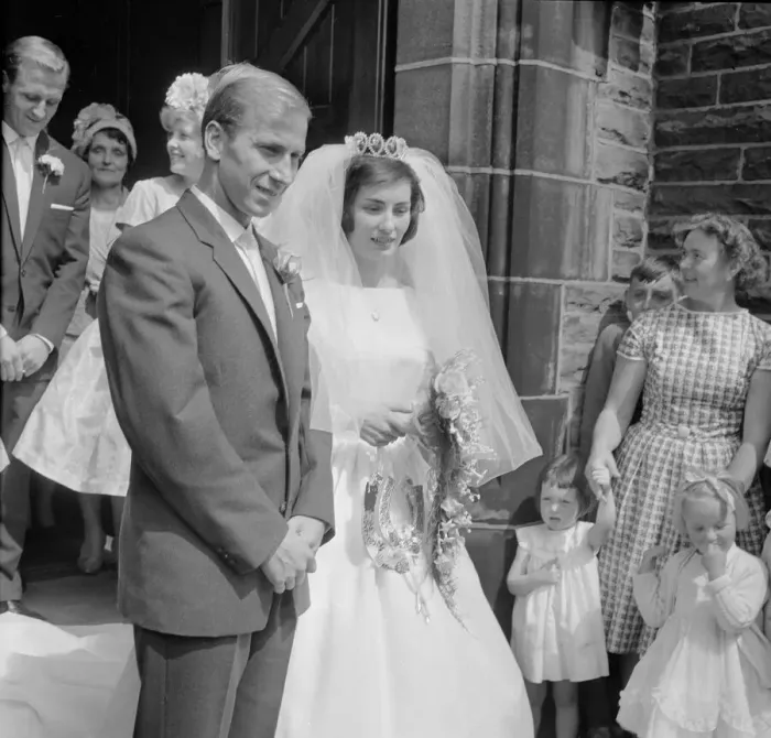 Framed Print : Manchester United and England footballer Bobby Charlton with his bride Framed Print : Manchester United and England footballer Bobby Charlton with his bride