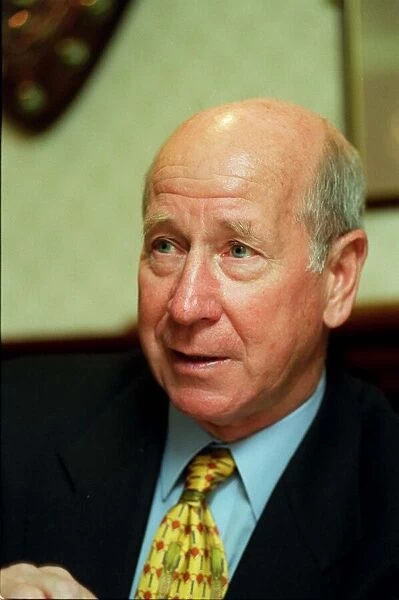 Former Manchester United and England player Bobby Charlton during an interview with