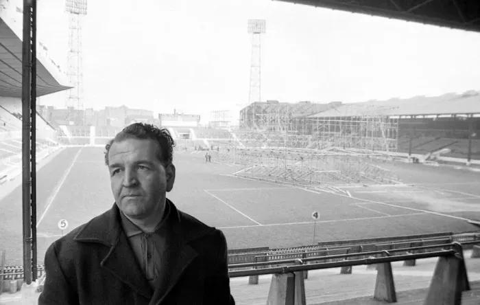 Framed Print : Manchester United Football Ground - Old Trafford-picture shows Joe Waring i  /  c of