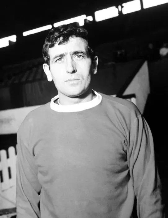 Framed Print : Manchester United football player Shay Brennan at Old Trafford Circa 1971