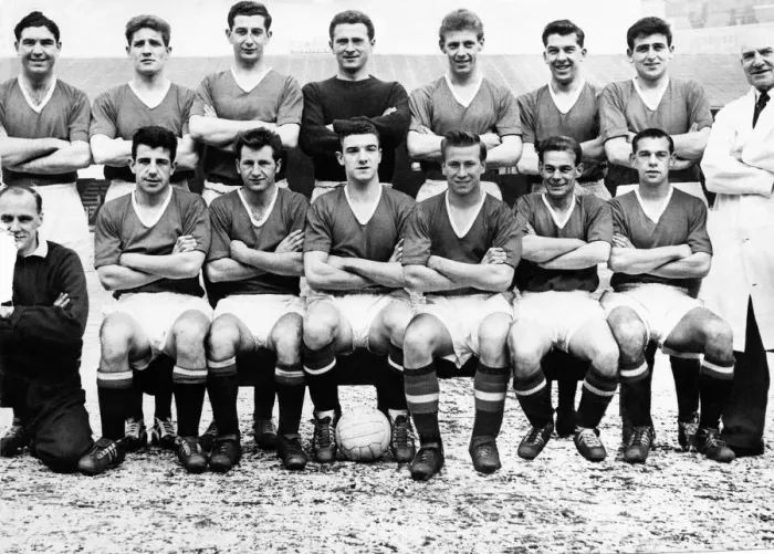 Framed Print : The Manchester United Football Team pictured March 1958