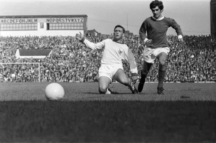 Framed Print : Manchester United footballer George Best in action against Nottingham Forest during Framed Print : Manchester United footballer George Best in action against Nottingham Forest during