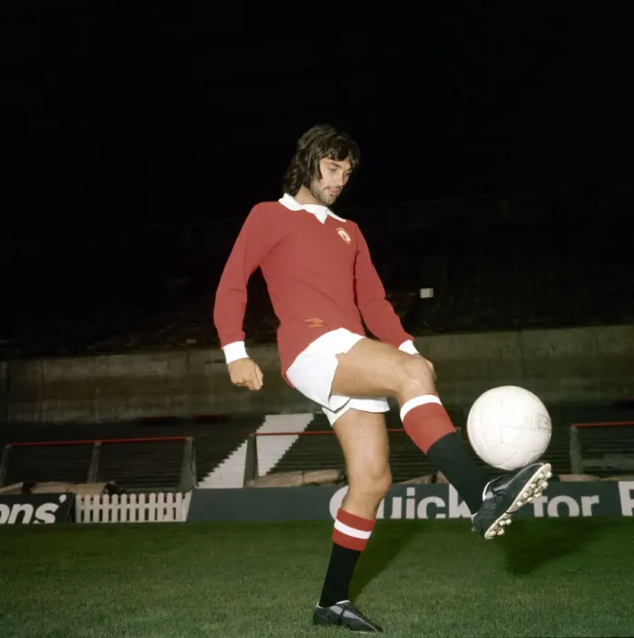 Framed Print : Manchester United footballer George Best at Old Trafford July 1972 Framed Print : Manchester United footballer George Best at Old Trafford July 1972