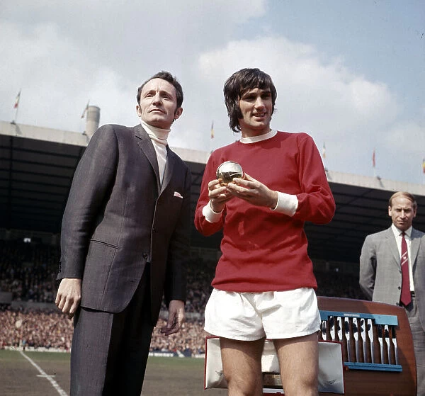 Manchester United footballer George Best receives the European Footballer of the Year