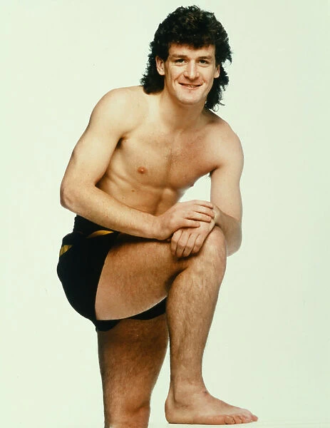 Manchester United footballer mark Hughes poses in the Daily Mirror Studios
