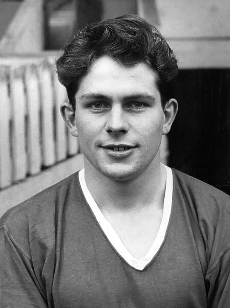 Manchester United footballer Wilf McGuiness. 10th March 1957