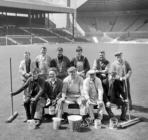 Manchester United ground keeping staff May 1966