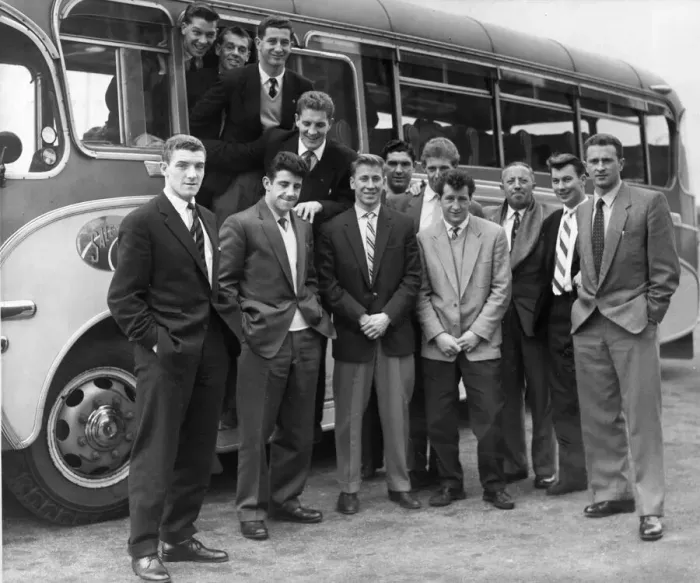 Framed Print : Manchester United leaving Blackpool. March 1958. 22 / 03 / 1958 Framed Print : Manchester United leaving Blackpool. March 1958. 22 / 03 / 1958