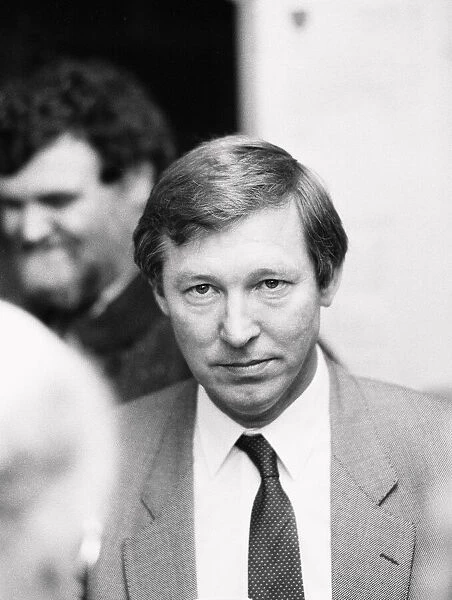 Manchester United manager Alex Ferguson at the after match press conference following his