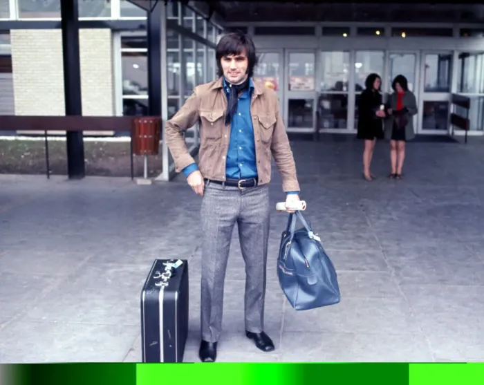 Framed Print : Manchester United and Northern Ireland footballer George Best at the airport