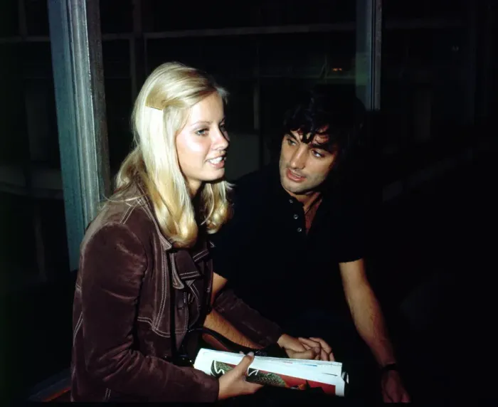 Framed Print : Manchester United and Northern Ireland footballer George Best with his girlfriend Siv