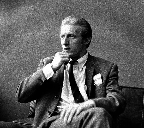 Manchester United player Denis Law at home after scoring a hatrick against Waterford