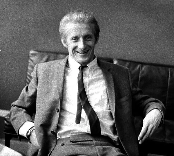 Manchester United player Denis Law at home after scoring a hatrick against Waterford