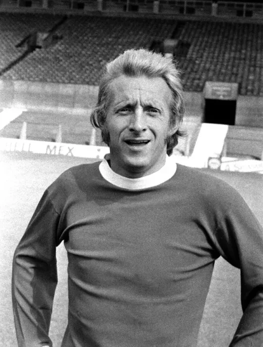 Framed Print : Manchester United player Denis Law at Old Trafford Circa 1971 Framed Print : Manchester United player Denis Law at Old Trafford Circa 1971