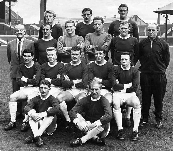 Manchester United pose for a team group photograph shortly before the 1963 FA Cup Final