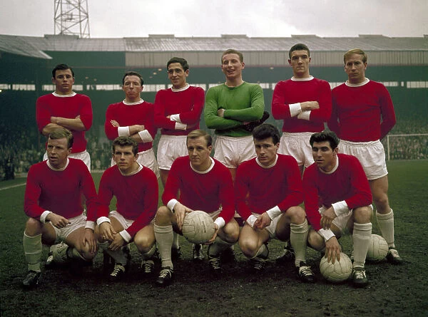 Manchester United pose for a team group photograph at Old Trafford May 1962
