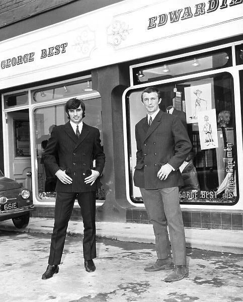 Manchester United star George Best with Manchester City and England Star Mike Summerbee