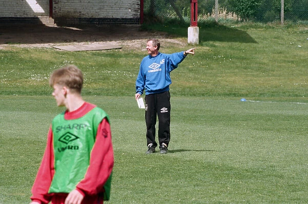 Manchester United in training. 12th May 1995