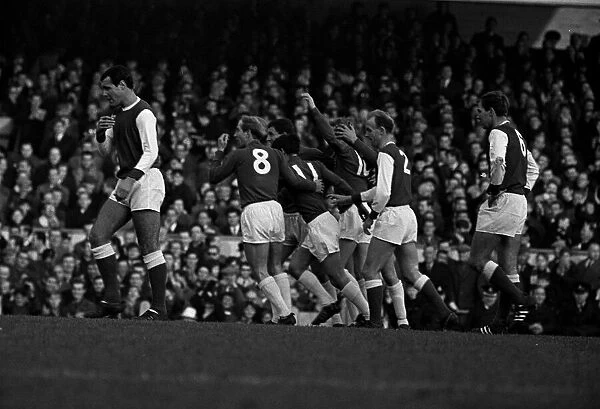 Manchester United v Arsenal. 28th November 1964