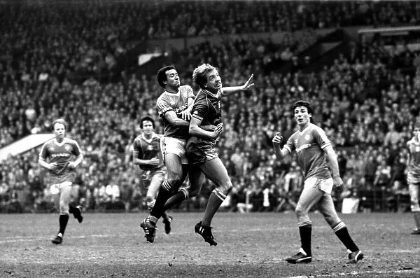Manchester United v. Birmingham. April 1984 MF15-04-043 The final score was a one