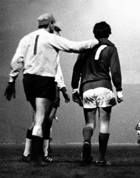 Manchester United v Gornik - 1968 Manchester United players celebrate after