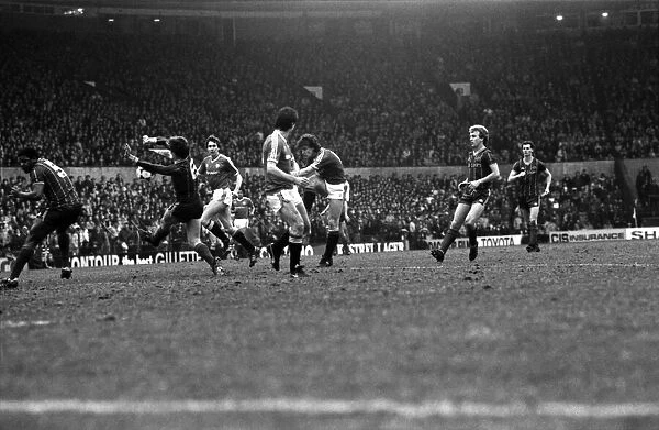Manchester United v. Leicester City. March 1984 MF14-20-002 The final score was a