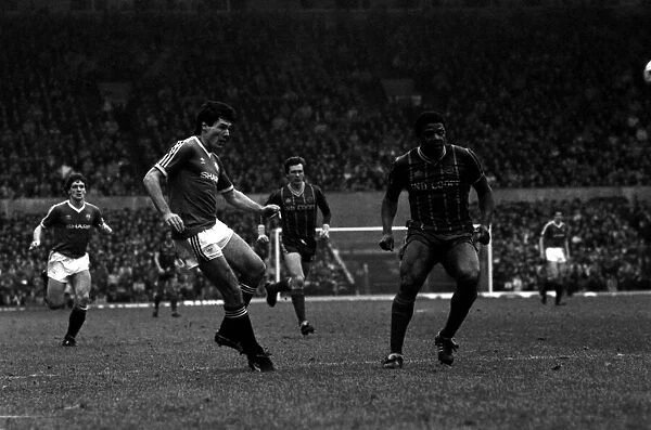 Manchester United v. Leicester City. March 1984 MF14-20-036 The final score was a