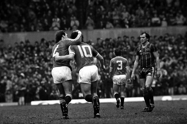 Manchester United v. Leicester City. March 1984 MF14-20-074 The final score was a