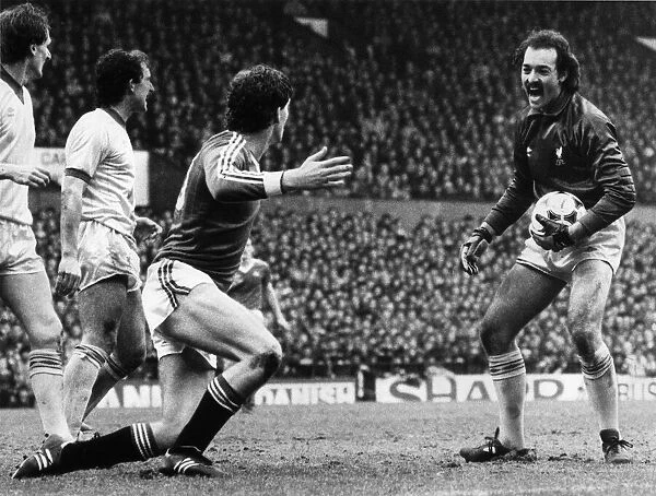 Manchester United v Liverpool, league match at Old Trafford February 1983