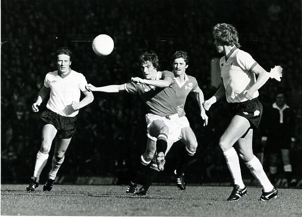 Manchester United v Liverpool October 1977 Steve Coppel in action during Division