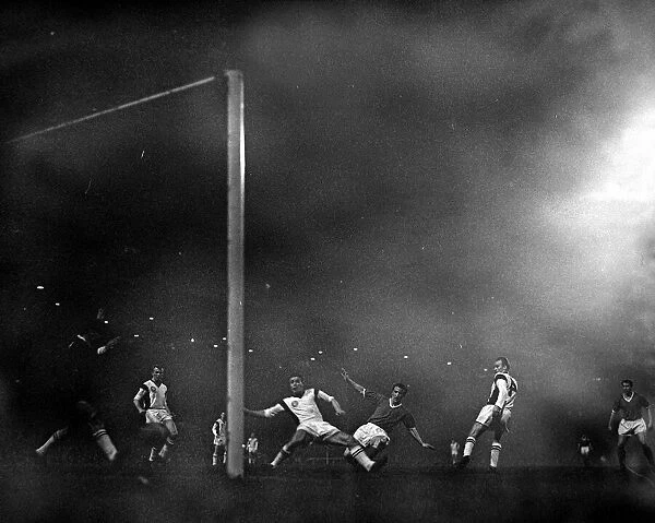 Manchester United v Wiener Sports Club- Dennis Viollet scores the only goal getting past