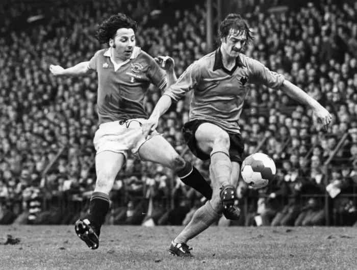 Framed Print : Manchester United v Wolverhampton Wanderers league match at Old Trafford February 1980 Framed Print : Manchester United v Wolverhampton Wanderers league match at Old Trafford February 1980