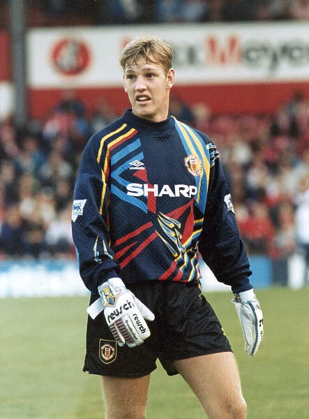Manchester United youth team goalkeeper Kevin Pilkington in action for the senior team
