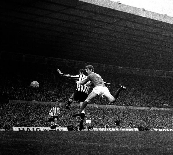 Manchester Uniteds Brian Kidd in action during the 6-0 win over Newcastle United in