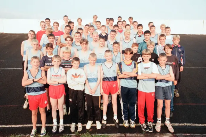 Framed Print : Mandale Harriers Athletics Team, 1st September 1998 Framed Print : Mandale Harriers Athletics Team, 1st September 1998