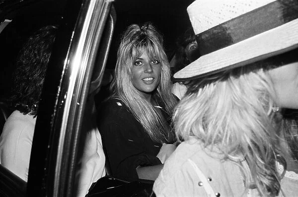 Mandy Smith at Gatwick Airport. 14th August 1986