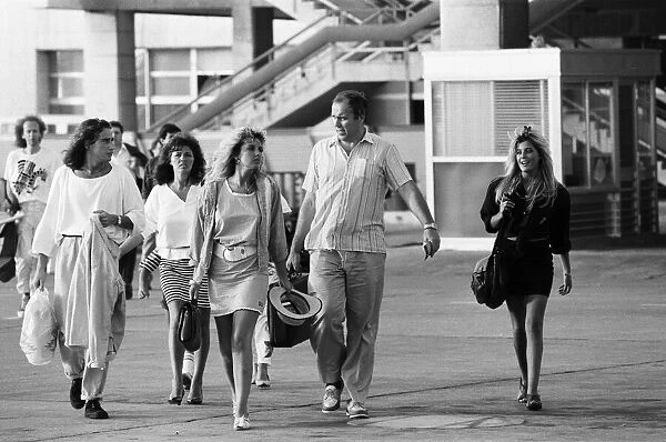 Mandy Smith at Gatwick Airport with her family including mother Patsy Smith