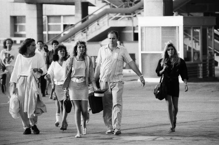 Framed Print : Mandy Smith at Gatwick Airport with her family including mother Patsy Smith Framed Print : Mandy Smith at Gatwick Airport with her family including mother Patsy Smith