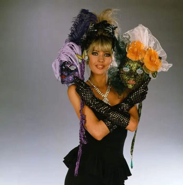 Framed Print : Mandy Smith models festive fashions. 9th December 1987 Framed Print : Mandy Smith models festive fashions. 9th December 1987