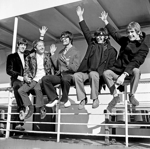 The Manfred Mann group pictured on the ship Chusan before they sail from Southampton