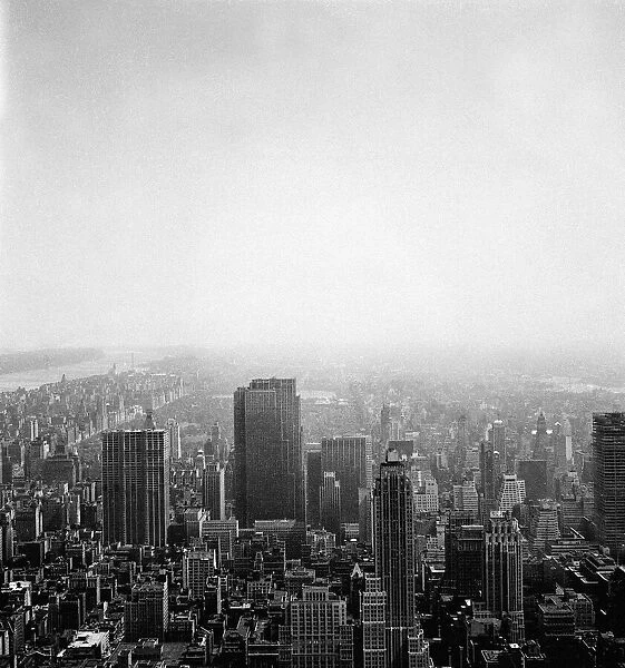 Manhattan skyline looking towards Central park New York USA