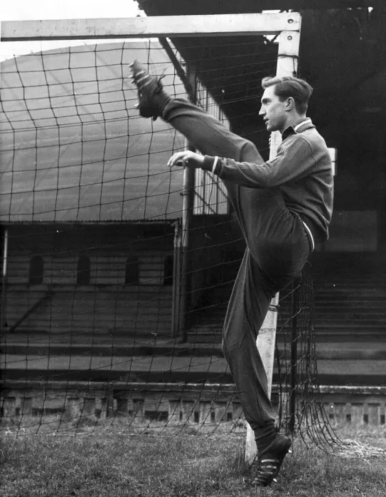 Framed Print : Manoshin Moscow Torpedo football player November 1962 Limbering up exercises